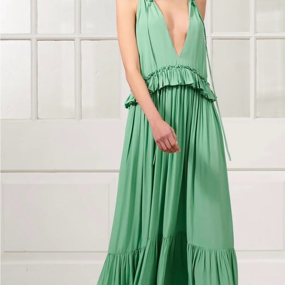 Evarae Alegra Green Maxi Dress, NWT
